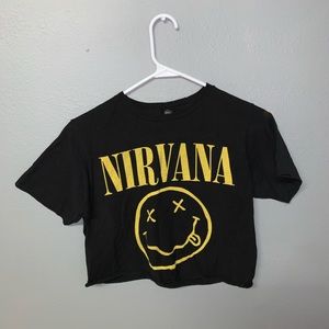 NIRVANA cropped shirt